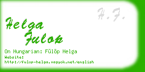 helga fulop business card